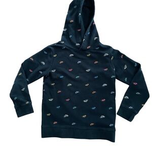 Nike Black Hoodie with Colorful Logo Accents Child’s Sz Medium 5-6 Years